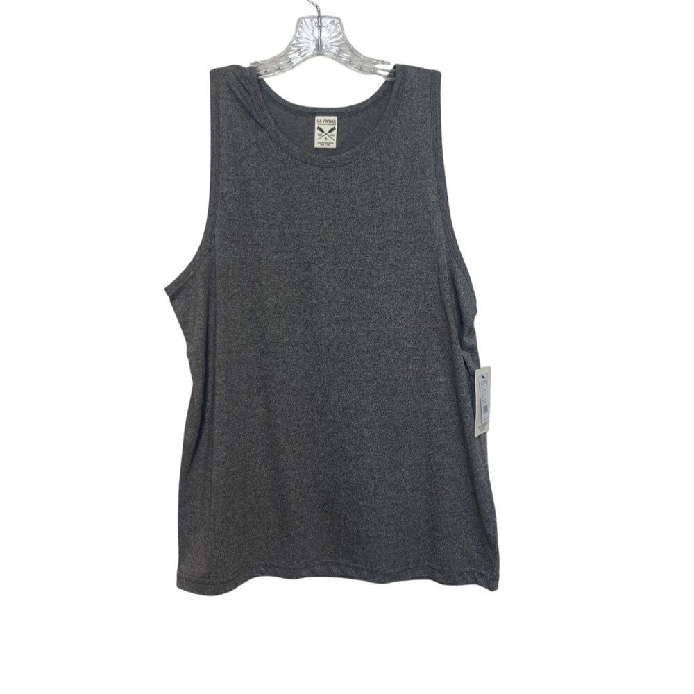 US Vintage Athletic Tank Top Mens Small Gray New Activewear
